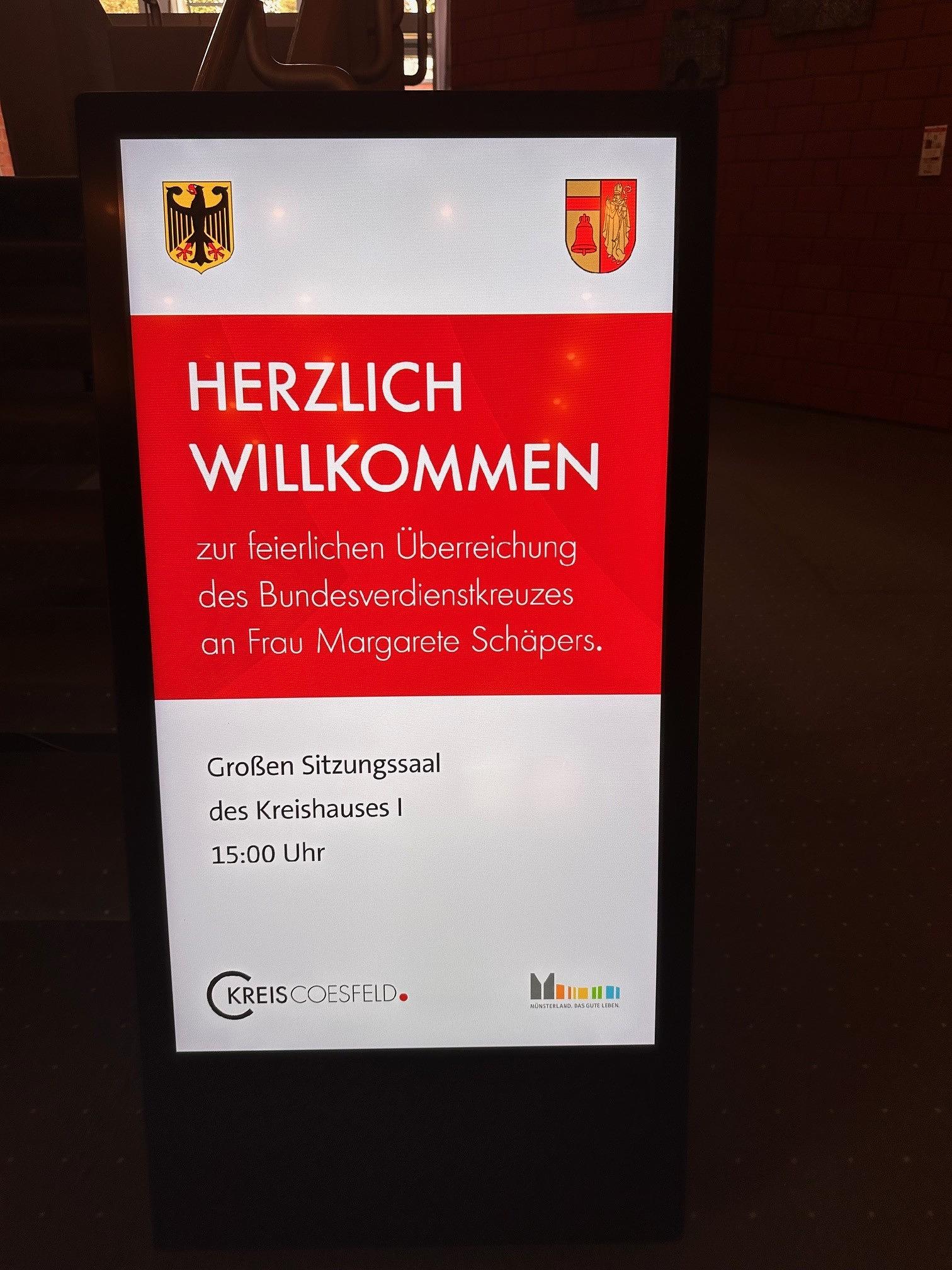 Bundesverdienstkreuz für Margarete Schäpers – Havixbeck gratuliert herzlich
