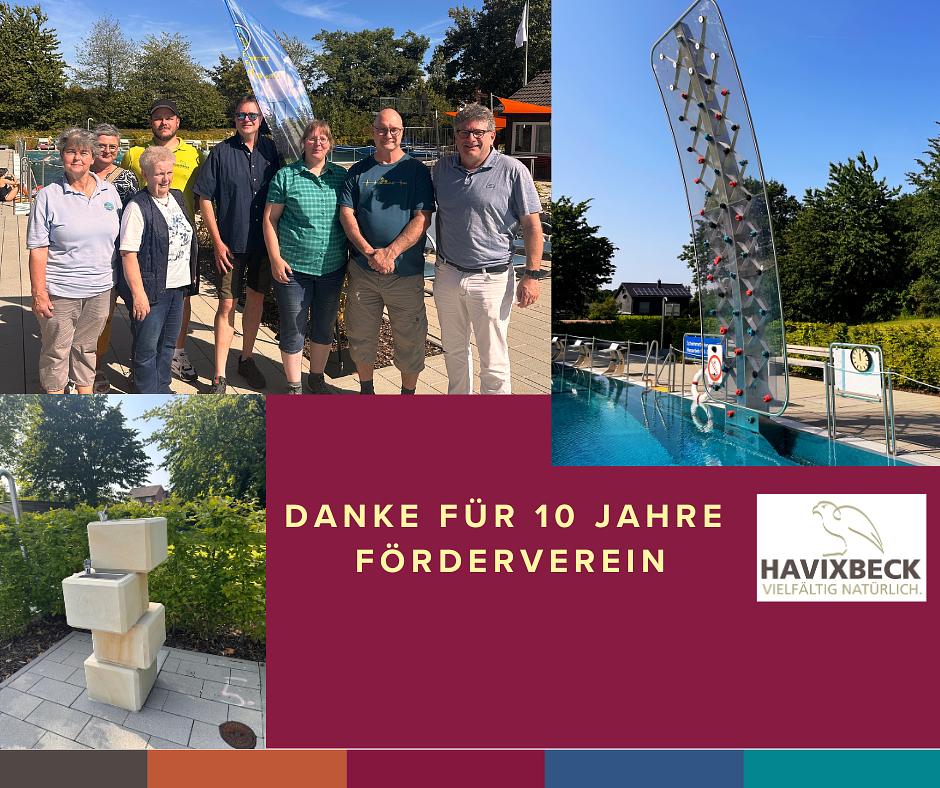 Dank an den Förderverein Freibad Havixbeck