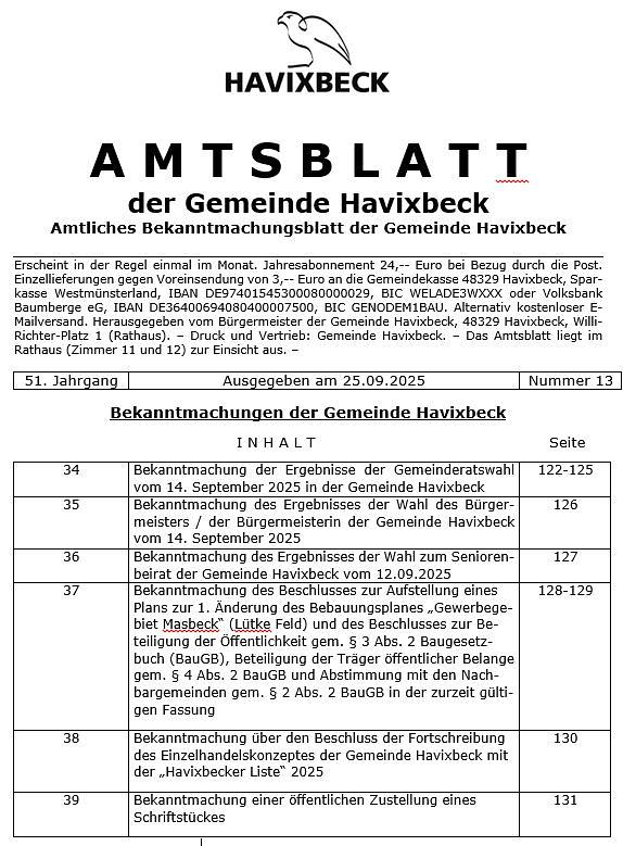 Amtsblatt 2025-13 erschienen