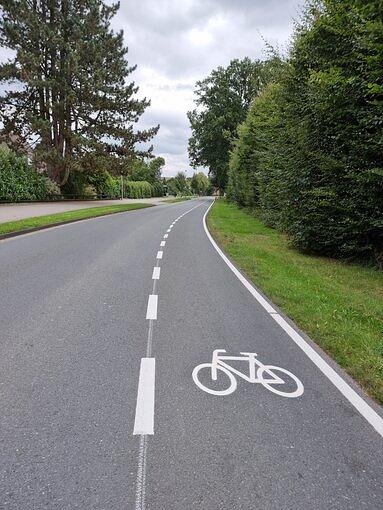 Schutzstreifen und/oder Radweg an der Münsterstraße