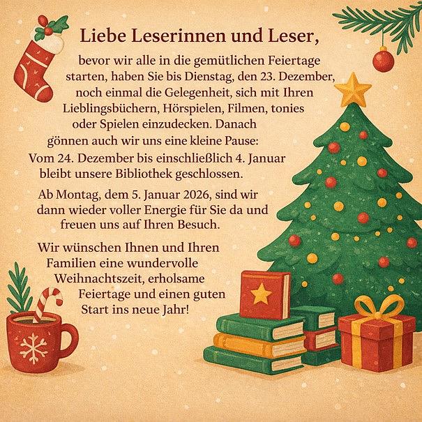 Weihnachtsferien in der Bibliothek