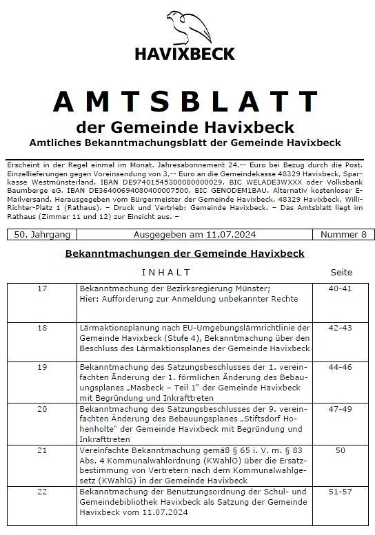 Amtsblatt 2024-08 erschienen