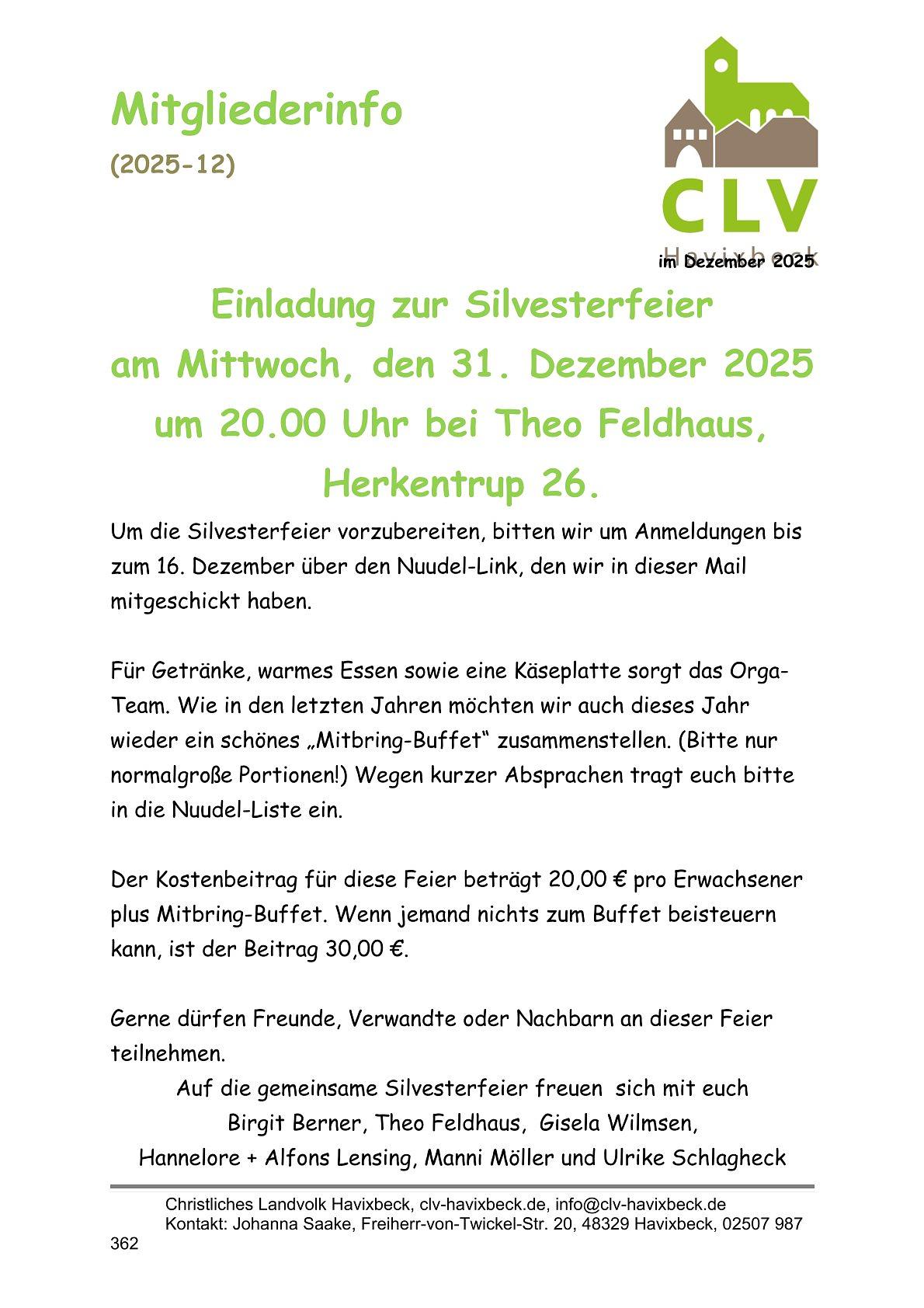 Silvesterfeier