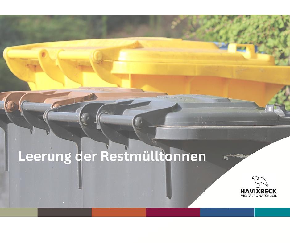 Leerung der Restmülltonnen