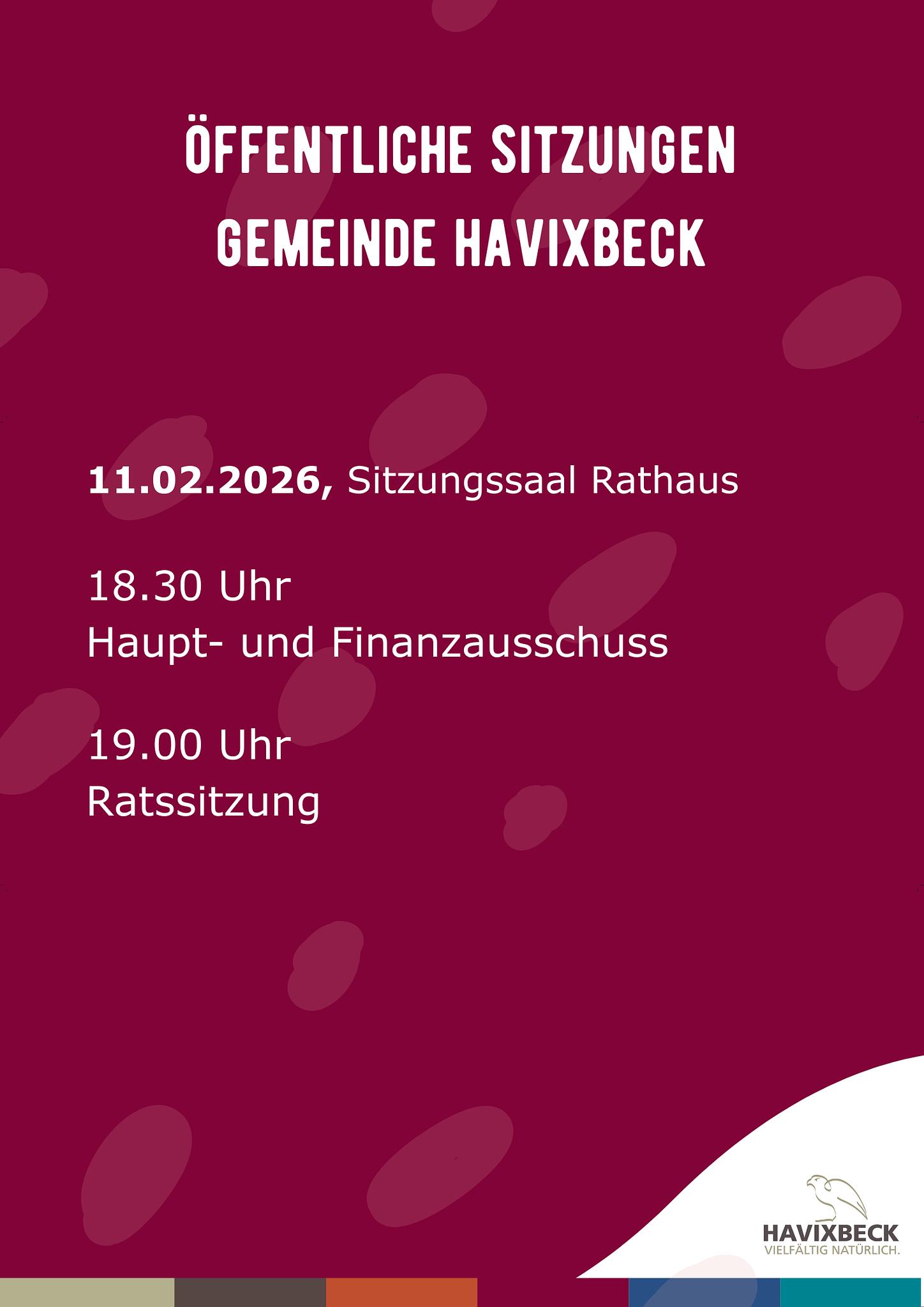 Ausschuss und Ratssitzung