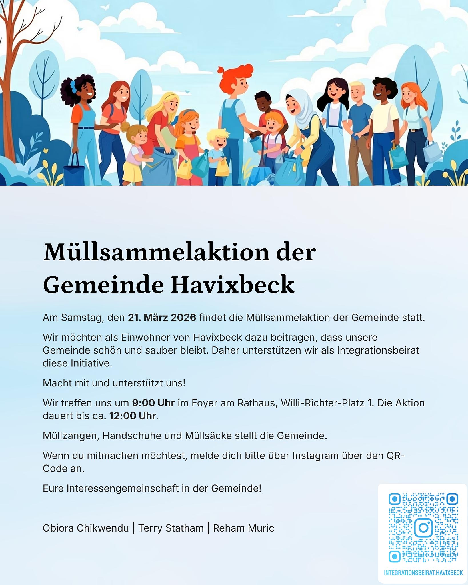 Müllsammelaktion der Gemeinde Havixbeck