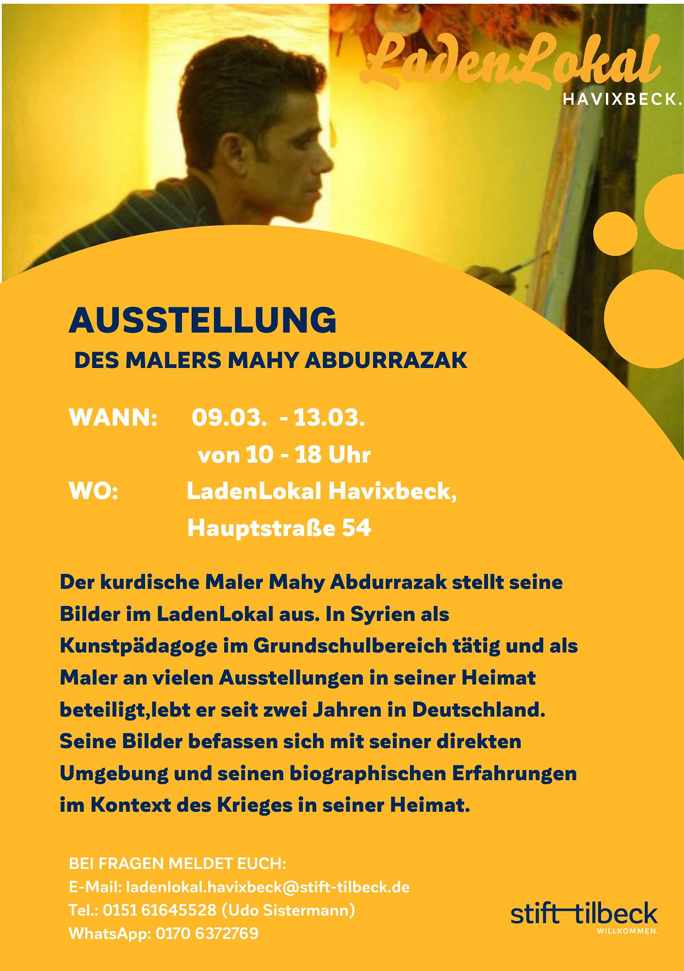Ausstellung des Malers Mahy Abdurrazak