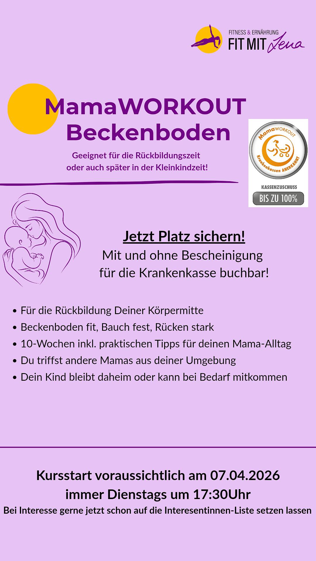 MamaWORKOUT Beckenboden - geeignet für die Rückbildungszeit