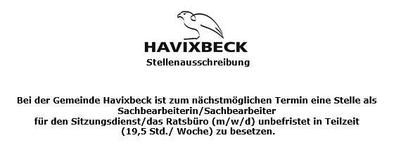 Stellenanzeige - Die Gemeinde Havixbeck sucht ...