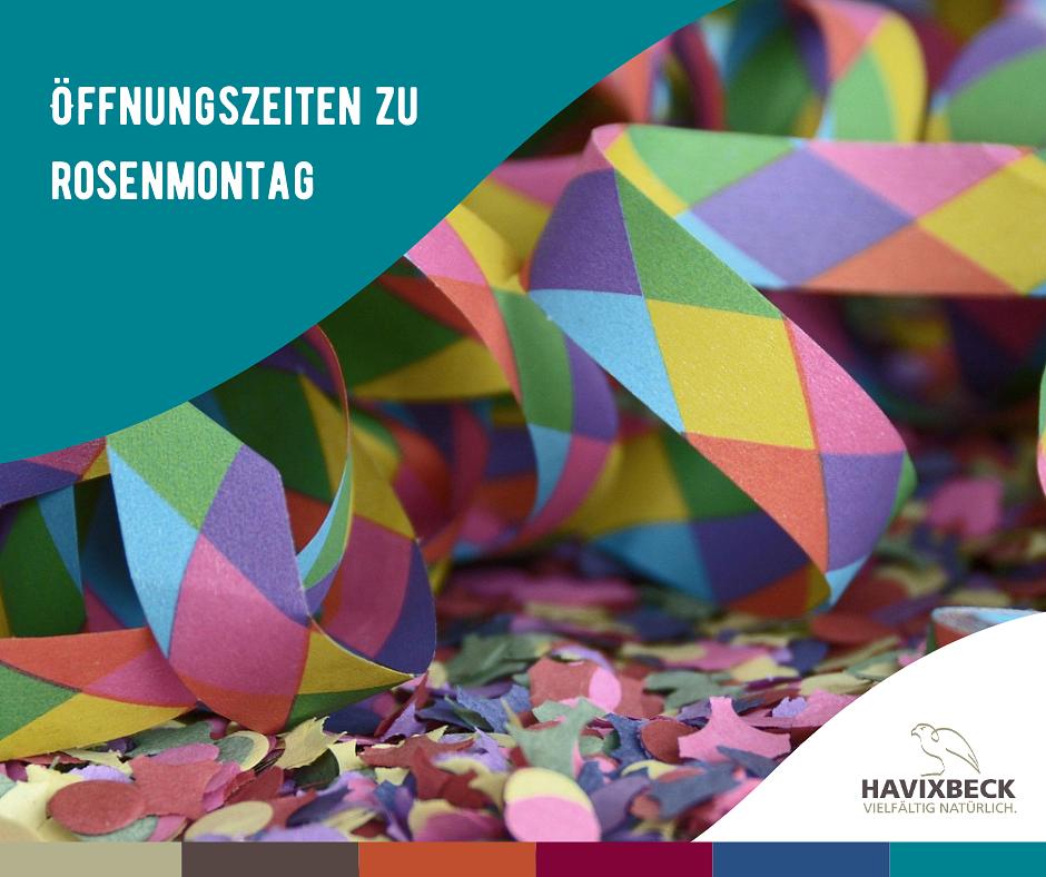 Öffnungszeiten am Rosenmontag