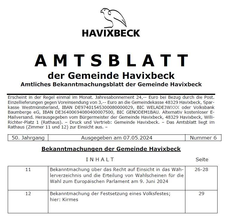 Neues Amtsblatt online