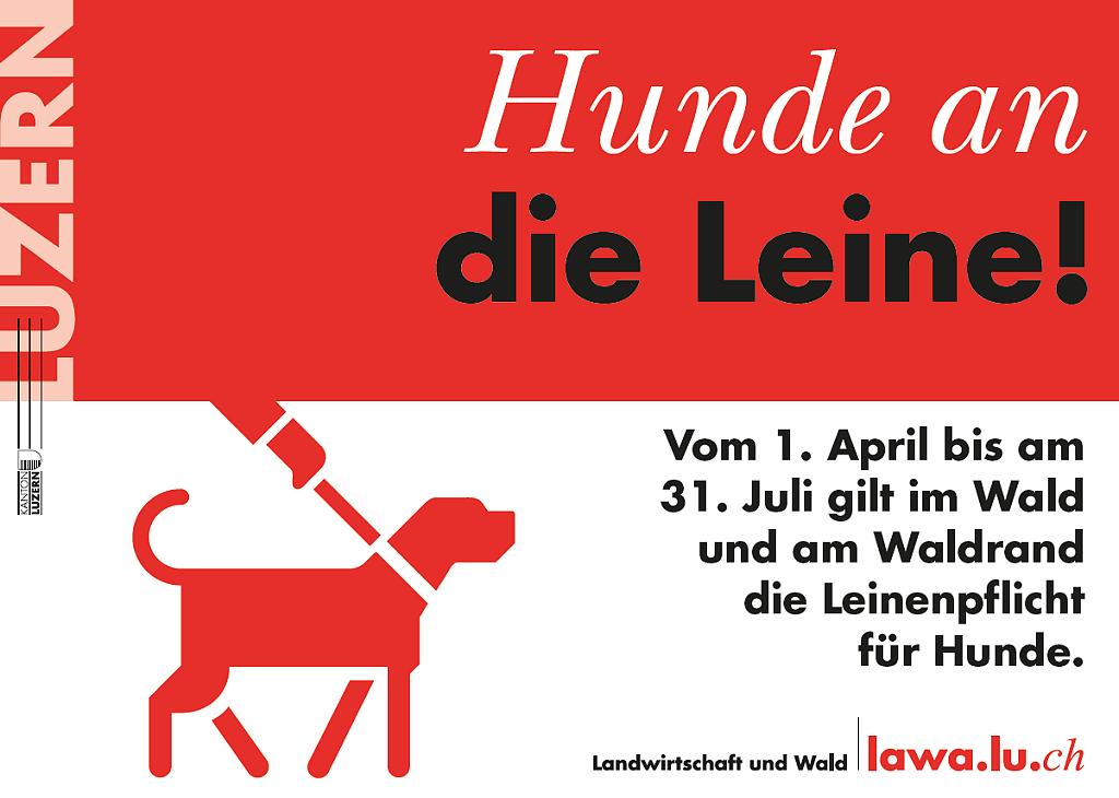 Hunde an die Leine zum Schutz der Wildtiere