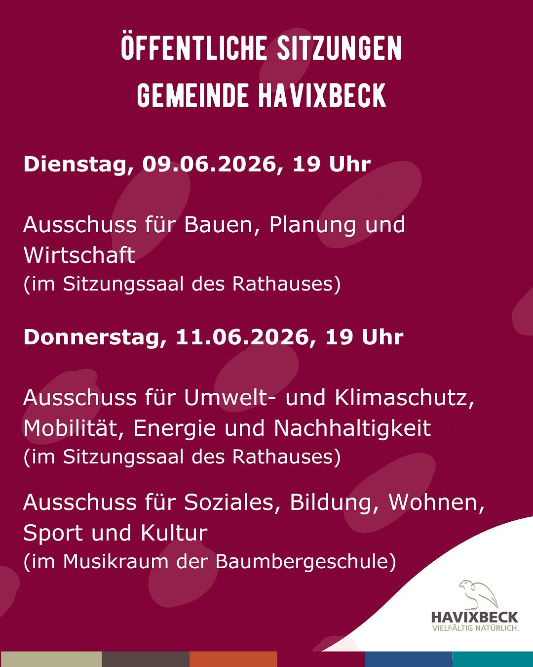 Aktuelle Ausschüsse