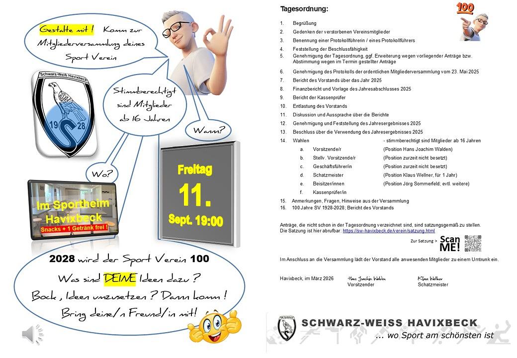 Mitgliederversammlung 2026 - NEUER TERMIN