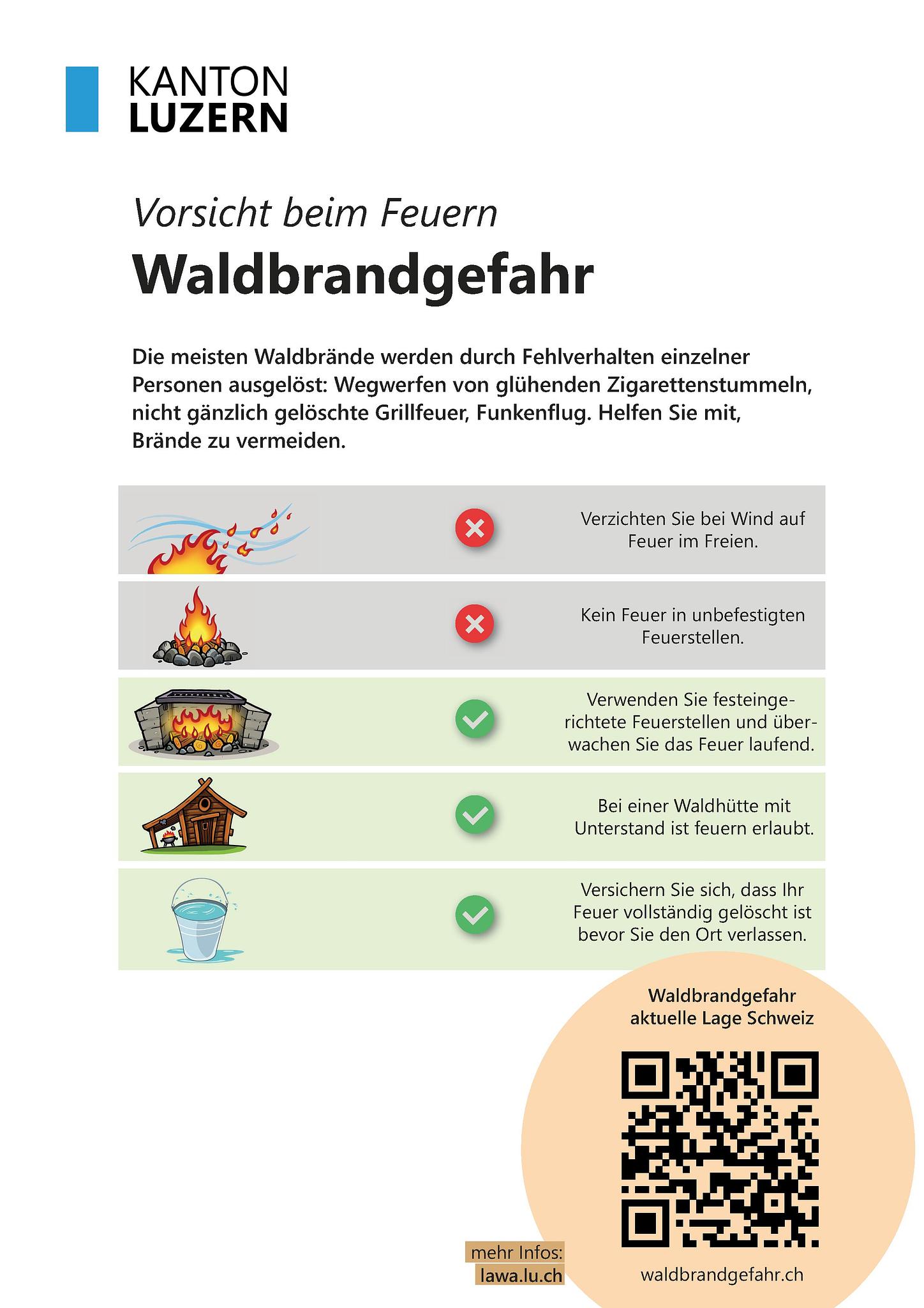 Waldbrandgefahr weiterhin erheblich - Feuer nur an festen Feuerstellen