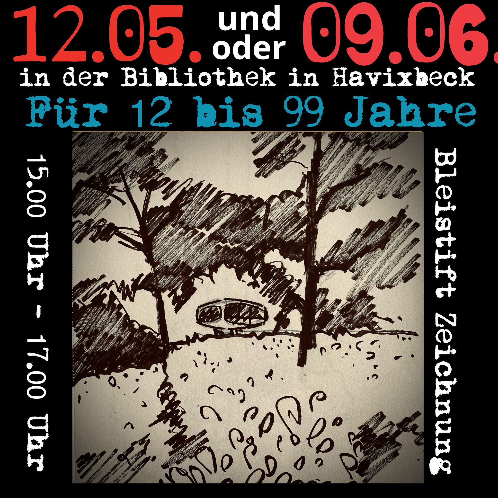 Zeichnen am Nachmittag in der Schul- und Gemeindebibliothek Havixbeck