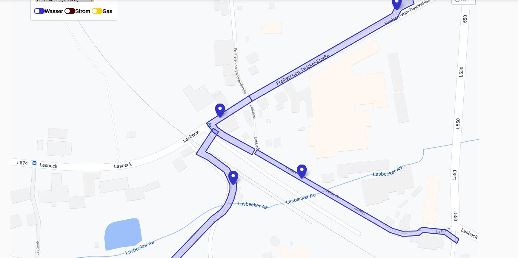 Verlegung einer Trinkwasserleitung bei Havixbeck: Arbeiten an der L 874