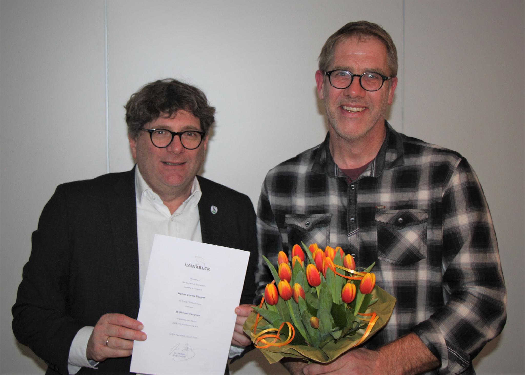 Dienstjubiläum von Georg Börger 
