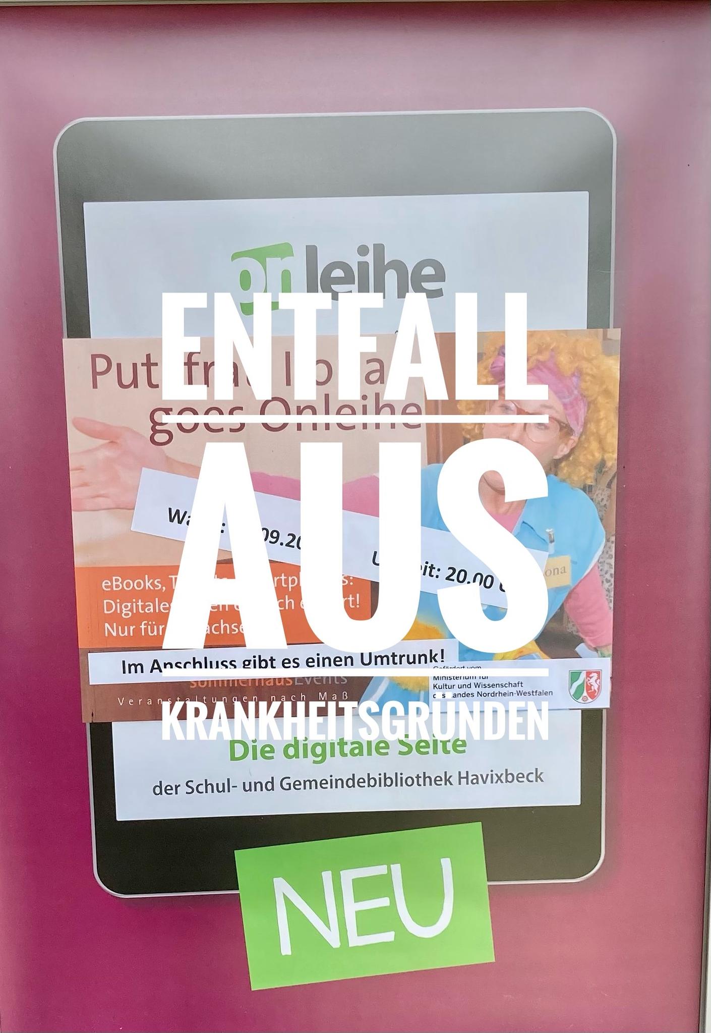 Putzfrau Ilona goes Onleihe fällt leider aus!