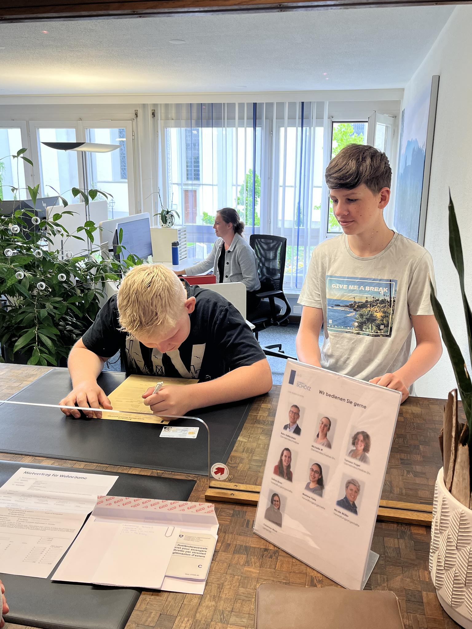 Gemeinde Schötz präsentiert sich am Berufswahl-Parcours