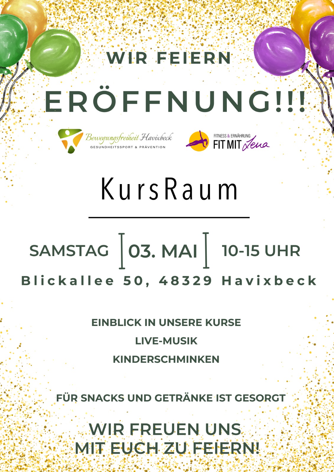 🥳Neueröffnung KursRaum🥳